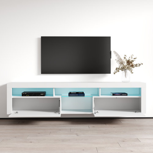 Orren Ellis Sabacky Floating TV Stand for TVs up to 88" & Reviews Wayfair